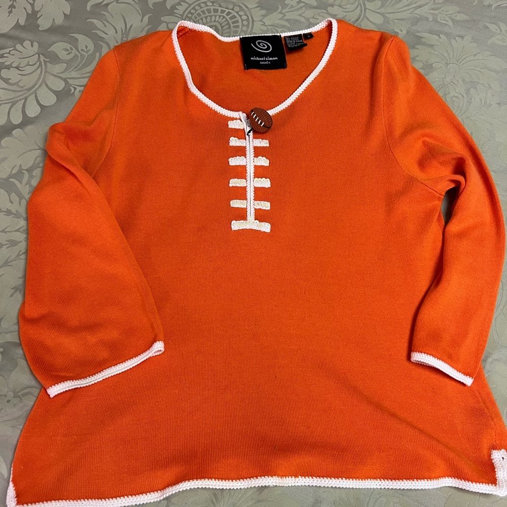 Michael Simon Football Sweater Large but Fits like a Small Excellent condition